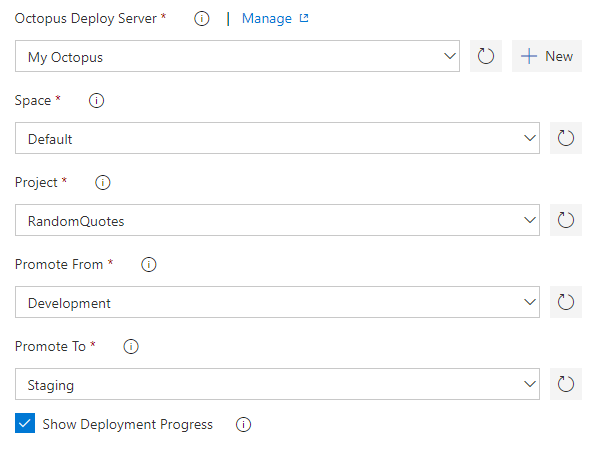 Configure Promote Release Step
